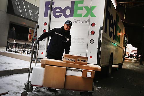Package Shipping Companies Rush To Delivery Backlog Of Christmas Packages